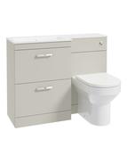 Sonas Corta 110Cm Lh Combination Two Drawer Unit | Whispering Willow | Chrome Handles | UF1973 image