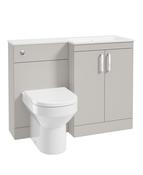 Sonas Corta 110Cm Rh Combination Two Door Unit | Morning Mist | Chrome Handles | UF2006