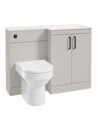 Sonas Corta 110Cm Rh Combination Two Door Unit | Morning Mist | Black Handles | UF2007