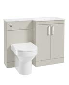 Sonas Corta 110Cm Rh Combination Two Door Unit | Whispering Willow | Chrome Handles | UF2008 image