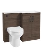 Sonas Corta 110Cm Rh Combination Two Door Unit | Sable Ash | Black Handles | UF2013