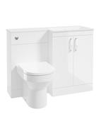 Sonas Corta 110Cm Rh Combination Two Door Unit | Gloss White  | Chrome Handles | UF2014