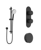 Sonas Alita Knurled Bath Set 1 | Matt Black | USH0105