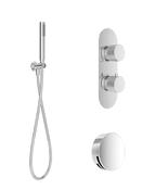 Sonas Alita Knurled Bath Set 2 | Chrome | USH0108
