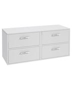 Sonas Finland Wall Hung 120Cm Four Drawer Countertop Vanity Unit | Matt White | Brushed Chrome Handle | UF0941