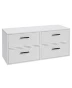 Sonas Finland Wall Hung 120Cm Four Drawer Countertop Vanity Unit | Matt White | Matt Black Handle | UF0942