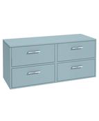Sonas Finland Wall Hung 120Cm Four Drawer Countertop Vanity Unit | Matt Morning Sky Blue | Brushed Chrome Handle | UF0950