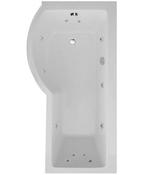 Sonas P Shape 1700X900Mm Left Hand Single Ended 12 White Jet Whirlpool Bath &amp; Panel | UBA00089