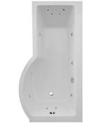 Sonas P Shape 1700X900Mm Right Hand Single Ended 12 White Jet Whirlpool Bath &amp; Panel | UBA00090