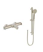 Sonas Urban Deck Mounted Thermostatic Bath Shower Mixer &amp; Slide Rail Kit | Brushed Nickel | USH0282