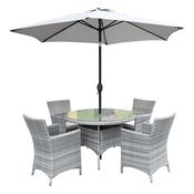 Tuscany 4 Seater Round Dining Set | 1.1M | 301012 image