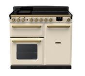 Rangemaster Estel Deluxe 100 | Induction | Pale Cream | Antique Brass Trim | ESDL100EIPPCR/AB1