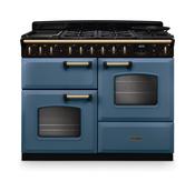 Rangemaster Classic Deluxe Oc 110 Dual Fuel Stone Blue with Antique Brass Trim | CLDLO110DFPSTB/AB1