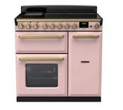 Rangemaster Estel Deluxe 90cm | Induction | Pale Pink | Antique Brass Trim | ESDL90EIPPPK/AB1