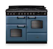 Rangemaster Classic Deluxe Oc 110 Dual Fuel Stone Blue with Chrome Trim | CLDLO110DFPSTB/CM1
