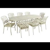 Berkeley 8 Seater Cast Aluminium Oval Garden Furniture Set | 252012