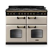 Rangemaster Classic Deluxe Bc 110 Dual Fuel Pale Cream with Antique Brass Trim | CLDLB110DFPPCR/AB1