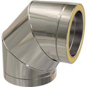6" (150mm) Twin Wall flue pipe 90 Degree Bend