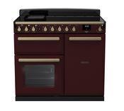 Rangemaster Estel Deluxe 100 | Induction | Bordeaux | Antique Brass Trim | ESDL100EIPBOR/AB1