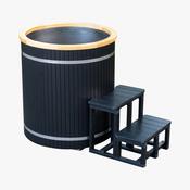 Tribe Boost Ice Bath | Black Wpc Plastic Panels | Stainless Steel Tank