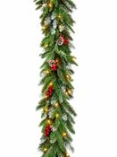 Premier Pre-Lit New Jersey Garland with 50 Warm White LEDs | 1.8m | 302109 image
