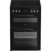 Hotpoint 60cm Electric Double Cooker With Air Fry | Black | HDE6VDCASB1 image
