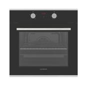 NordMende Single Oven | Black Glass | Stainless Steel | SO207IX