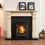 Package Deal: Henley Elmwood 7kW + Dublin 54" Fireplace Ivory + Aspen Plate Insert + Straight Hearth 54x18 | 10176259