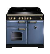 EX DISPLAY Rangemaster Classic Deluxe 100 | Induction | Blue | Brass Trim | CDL100EISB/B