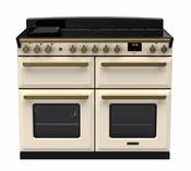 Rangemaster Estel Deluxe 110 Slow Oven | Induction | Pale Cream | Antique Brass Trim | ESDLB110EIPPCR/AB1