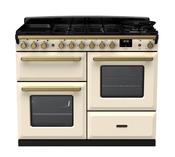Rangemaster Estel Deluxe 110 Standard Format | Dual Fuel | Pale Cream | Antique Brass Trim | ESDLO110DFPPCR/AB1 image