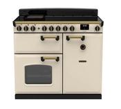 Rangemaster Classic Deluxe 100 Induction Pale Cream with Antique Brass Trim | CLDL100EIPPCR/AB1