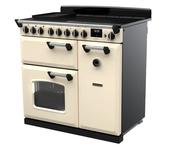 Rangemaster Classic Deluxe 90 Induction Pale Cream with Chrome Trim | CLDL90EIPPCR/CM1