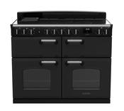 Rangemaster Classic Deluxe Bc 110 Induction Charcoal Black with Chrome Trim | CLDLB110EIPCBL/CM1