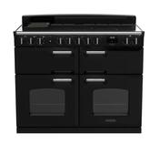 Rangemaster Classic Deluxe Bc 110 Induction Black with Chrome Trim | CLDLB110EIPGBL/CM1