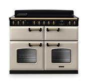 Rangemaster Classic Deluxe Bc 110 Induction Pale Cream with Antique Brass Trim | CLDLB110EIPPCR/AB1
