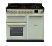 Rangemaster Estel Deluxe 100 | Dual Fuel | Mint | Antique Brass Trim | ESDL100DFPMNT/AB1