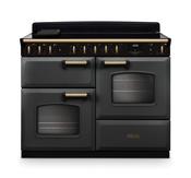 Rangemaster Classic Deluxe Oc 110 Induction Slate with Antique Brass Trim | CLDLO110EIPSLT/AB1