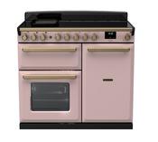 Rangemaster Estel Deluxe 100 | Induction | Pale Pink | Antique Brass Trim | ESDL100EIPPPK/AB1