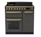 Rangemaster Estel Deluxe 90 | Induction | Slate | Antique Brass Trim | ESDL90EIPSLT/AB1