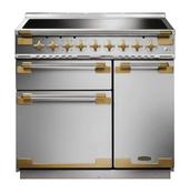 Rangemaster Elise 90 Induction Stainless Steel with Antique Brass Trim | ELS90EISS/AB
