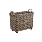 Marcia Rectangular Basket on Wheels | Large image
