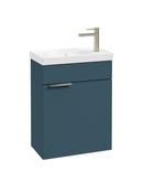 Sonas Stockholm Wall Hung 50Cm Cloakroom Vanity Unit | Matt Ocean Blue | Brushed Nickel Handle | UF1502 image