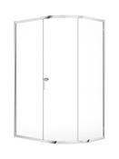 Sonas Zeba Single Door Offset Quadrant 1200X800Mm Chrome | USE00123