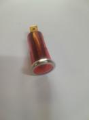 Red 12v Led panel warning light with chrome bezel
