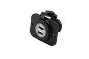USB Dual Port Flush Fitting with Cover