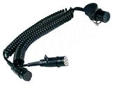 3.5M SPIRAL CONNECTING LEAD 15P SOCKET TO 2 x 24N/S PLUGS 24V