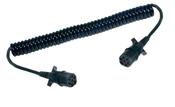 24N 3.5M SPIRAL CURLY LEAD 2 X 24N PLUGS HEAVY DUTY
