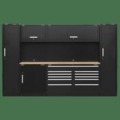 Storage System with Hardwood Worktop 3.55m