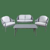 Echo Aluminium Outdoor Sofa, Chair &amp;amp; Coffee Table Set 4pc image